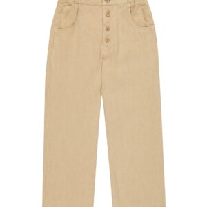 Caramel Erodium straight linen pants