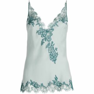 Carine Gilson Silk Lace-Detail Camisole