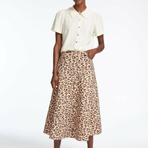 Cefinn Sierra Cotton Maxi Skirt - Leopard Print