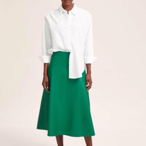 Cefinn Sierra Leather A Line Maxi Skirt - Emerald Green