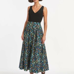 Cefinn Thandie Organic Cotton Maxi Skirt - Multi Coloured Large Floral Print