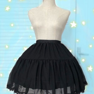 Chiffon Lolita Petticoat Lace Ruffle Boned Lolita Petticoat Skirt