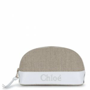 Chloe - Beige And White Linen Wallet Uni