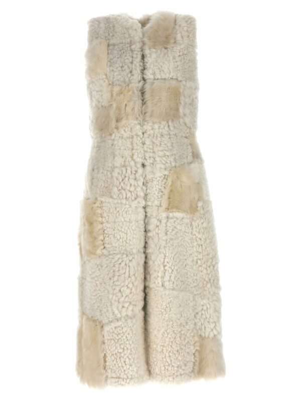 Chloé Patchwork Sheepskin Vest