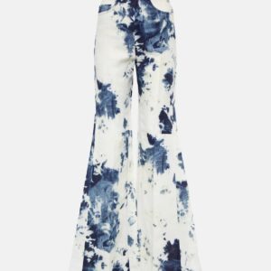 Chloé Tie-dye linen flared pants