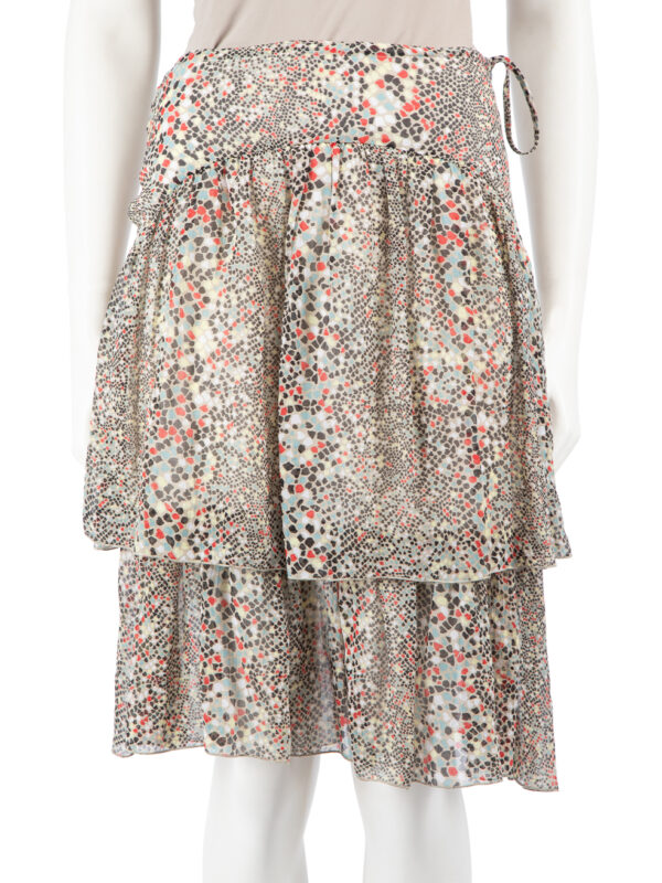 Chlo� See by Chloe Ruffle Trimmed Printed Mini Skirt