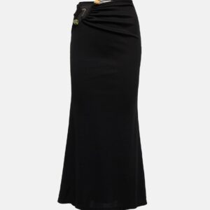 Christopher Esber Embellished cutout jersey maxi skirt