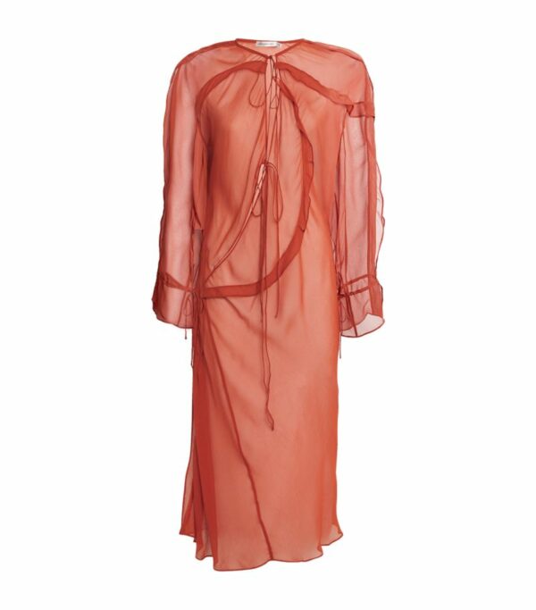 Christopher Esber Silk Ruffled Kaftan Dress