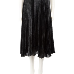 Christopher Kane Black Glitter Pleated Skirt