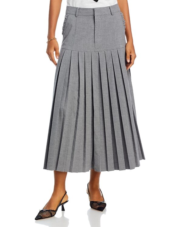 Cinq a Sept Bane Ruffle Pleated Skirt