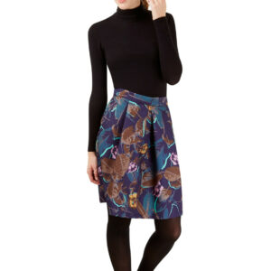 Closet Floral Box Pleat Skirt