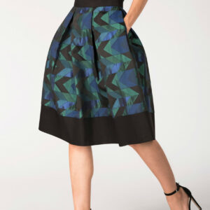 Closet Green Hem Pleated Skirt