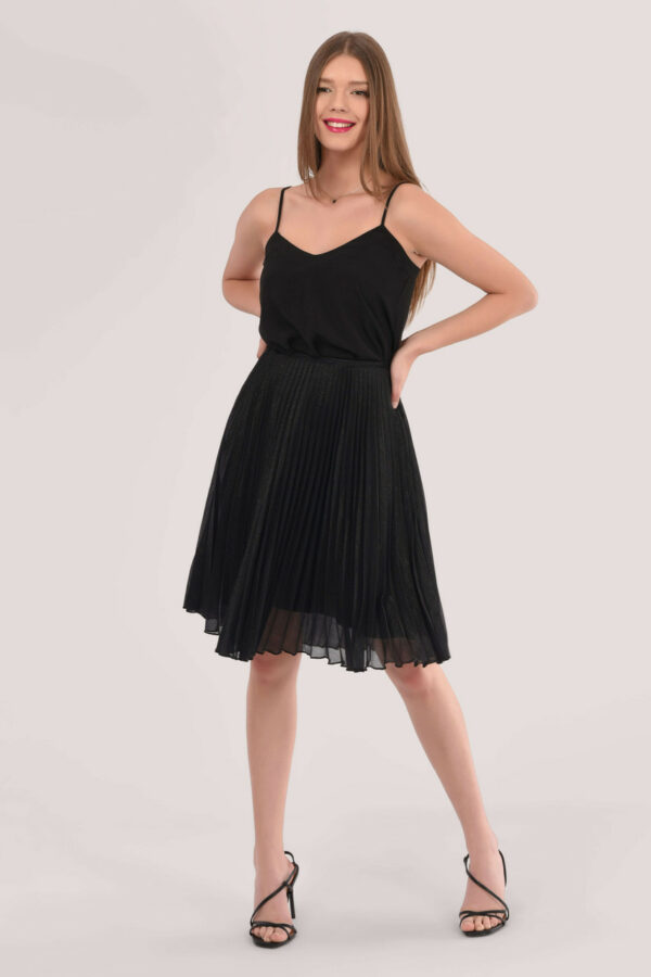 Closet London Black Mini Pleated Skirt