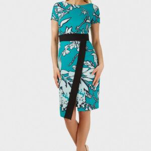 Closet London Contrast Floral Wrap Skirt Dress