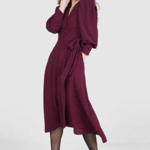 Closet London Magenta Purple High-Low Wrap Maxi Dress