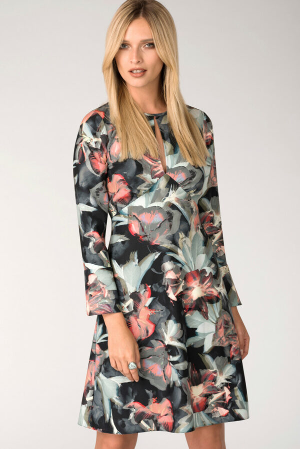 Closet London Multi Fluted Sleeves Tunic Dress