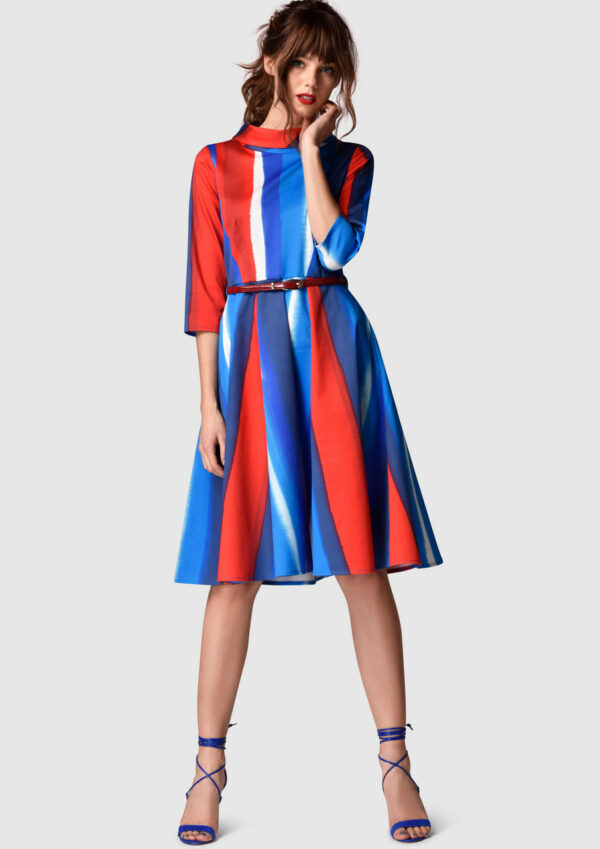 Closet London Multi Skater Midi Dress