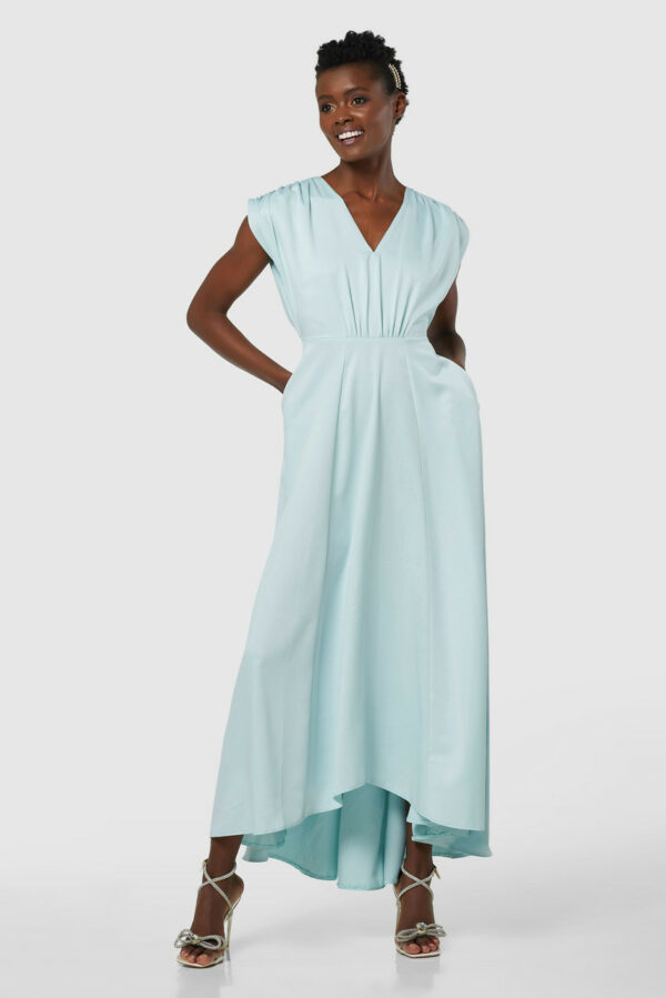 Closet London Pale Blue Kimono High-Low Midi Dress