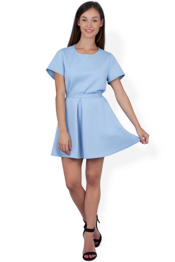 Closet London Pale Blue Panel Skirt