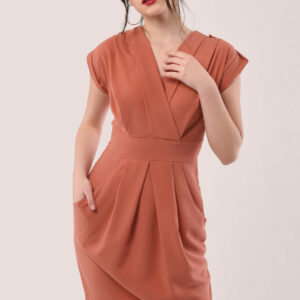 Closet London Pink Wrap Tulip Skirt Dress