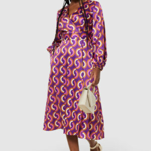 Closet London Purple High-Low Wrap Dress