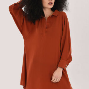 Closet London Rust Tunic Shirt Dress