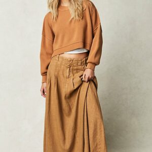 Coastal Maxi Skirt at Free People in Iced Coffee, Size: US 4