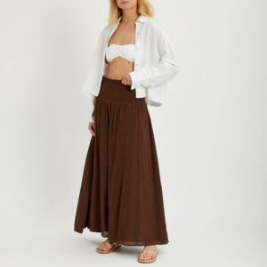 Cocobean Crinkle Maxi Skirt