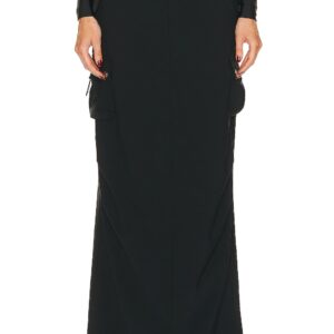 Coperni Tailored Cargo Maxi Skirt in Black - Black. Size 34 (also in 36, 42).