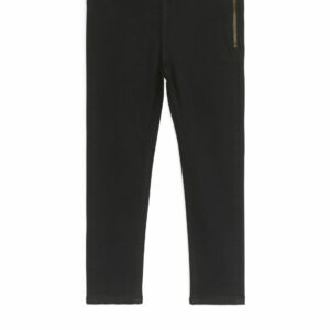 Cotton Blend Jeggings - Black