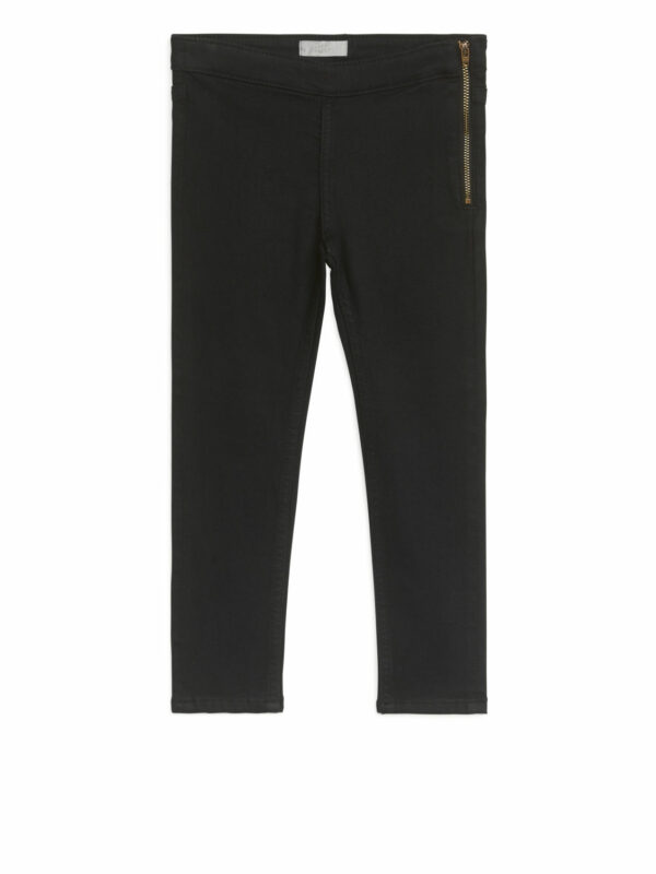 Cotton Blend Jeggings - Black