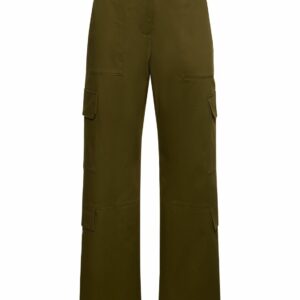 Cotton Blend Straight Cargo Pants