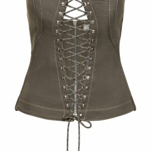 Cotton Denim Laced Hiking Corset Top