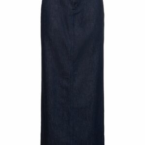 Cotton Denim Maxi Skirt