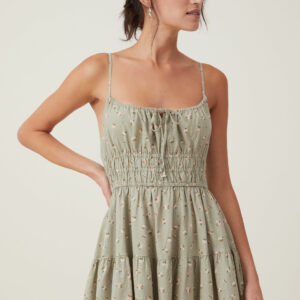 Cotton On Women - Haven Tiered Mini Dress - Leora ditsy sage