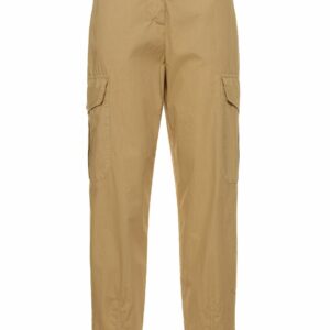 Cotton Poplin Straight Cargo Pants