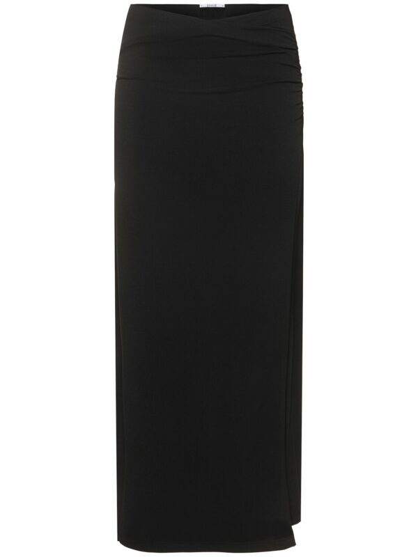 Crepe Jersey Midi Wrap Skirt