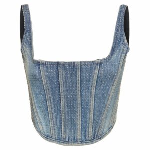 Crystal Denim Corset