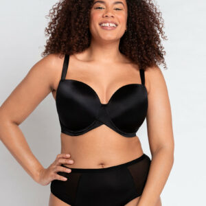 Curvy Kate Smoothie T-Shirt Balcony Moulded Bra Black