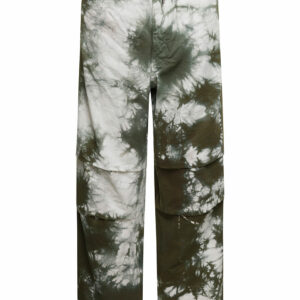 DARKPARK daisy Military Green Tie-dye Cargo Pants In Cotton Woman