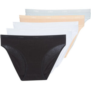 DIM ECODIM COTON X 6 women's Knickers/panties in Black. Sizes available:S,M,L