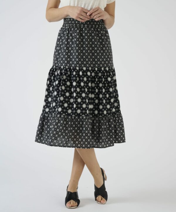 Damart Print Tiered Skirt