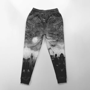 Dark Geometric Print Sweatpants For Men & Women | Art Clothes Men's Streetwear Cool Gothic Joggers Techwear