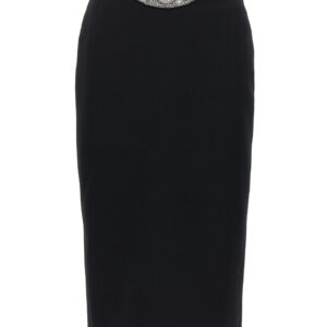 David Koma puffer Circle Embroidery Skirt