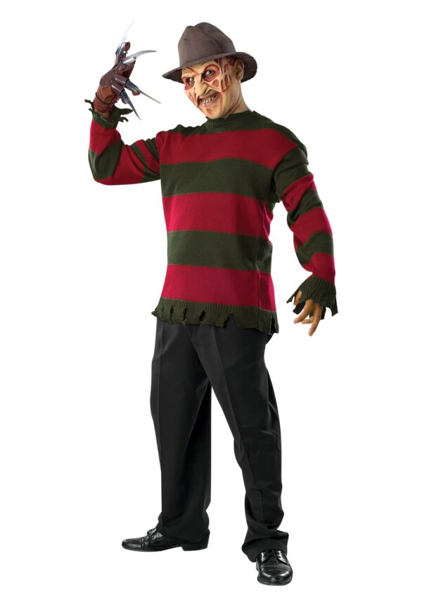 Deluxe Freddy Sweater w/ Mask Fancy Dress Costume