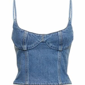 Denim Sleeveless Corset Top