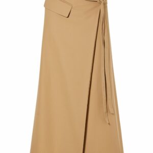 Deserto Cotton Gabardine Maxi Wrap Skirt