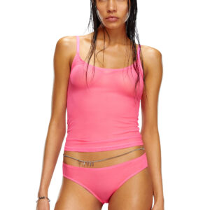 Diesel - Camisole in stretchy mesh - Tops - Woman - Pink