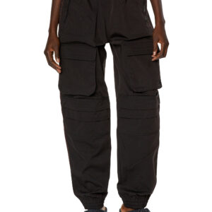 Diesel - Cargo pants in nylon twill - Pants - Woman - Black