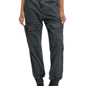 Diesel - Cargo track pants in micro-twill - Pants - Woman - Black